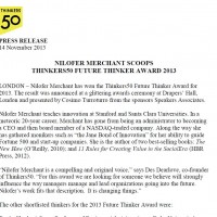 Thinkers50 2013 Future Thinker Award Announced